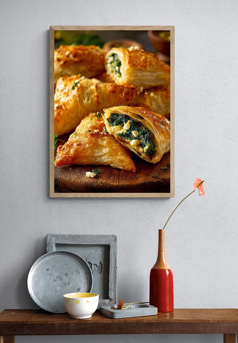Spinach Puff Pastry Food Print. — room view 3