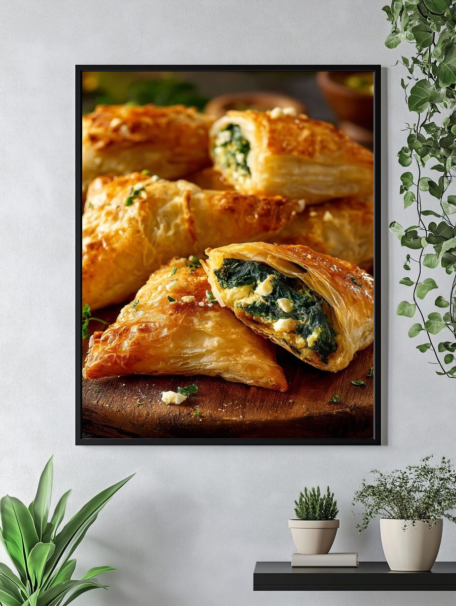 Spinach Puff Pastry Food Print. — room view 4