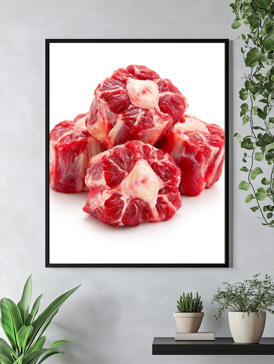 Raw Beef Bones Photography Poster. — room view 4