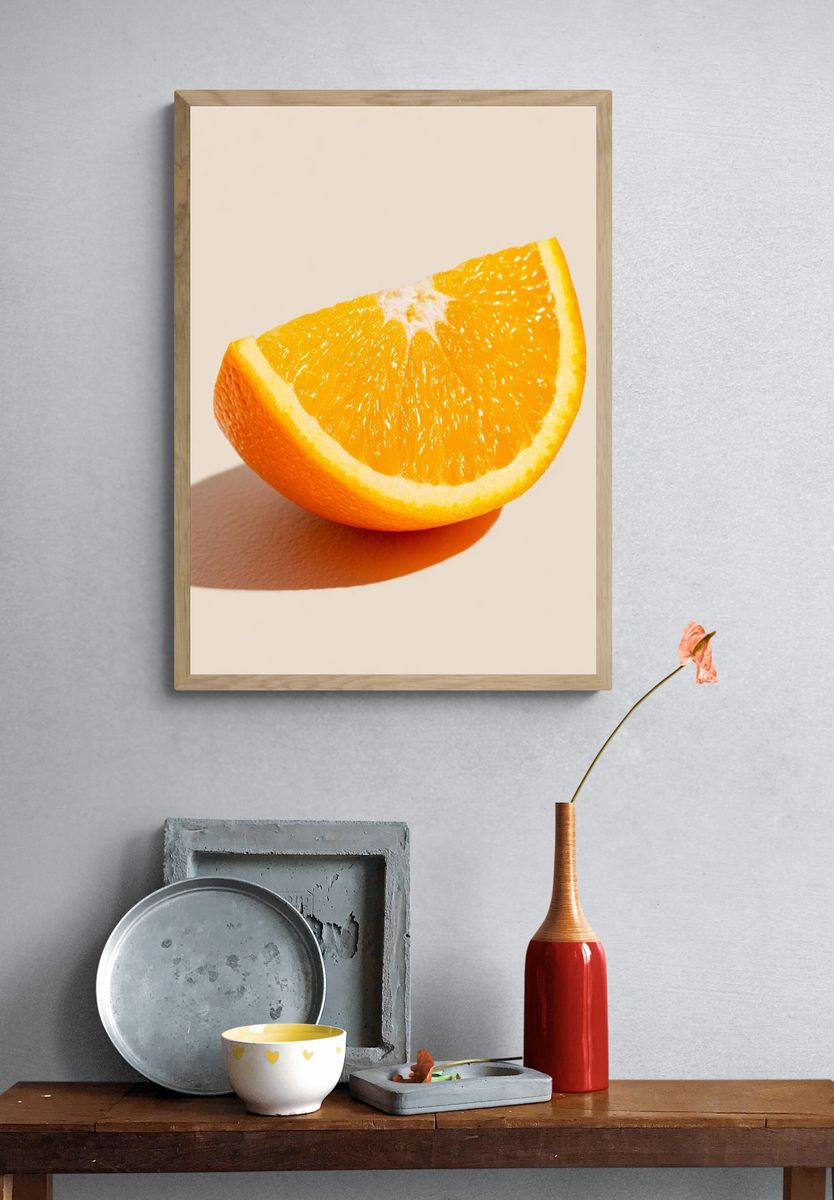 Fresh Orange Slice — Food Print. — room view 3