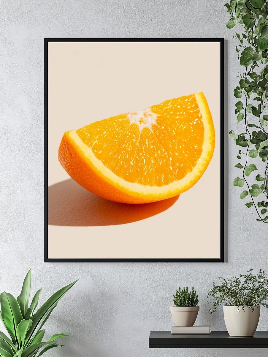 Fresh Orange Slice — Food Print. — room view 4