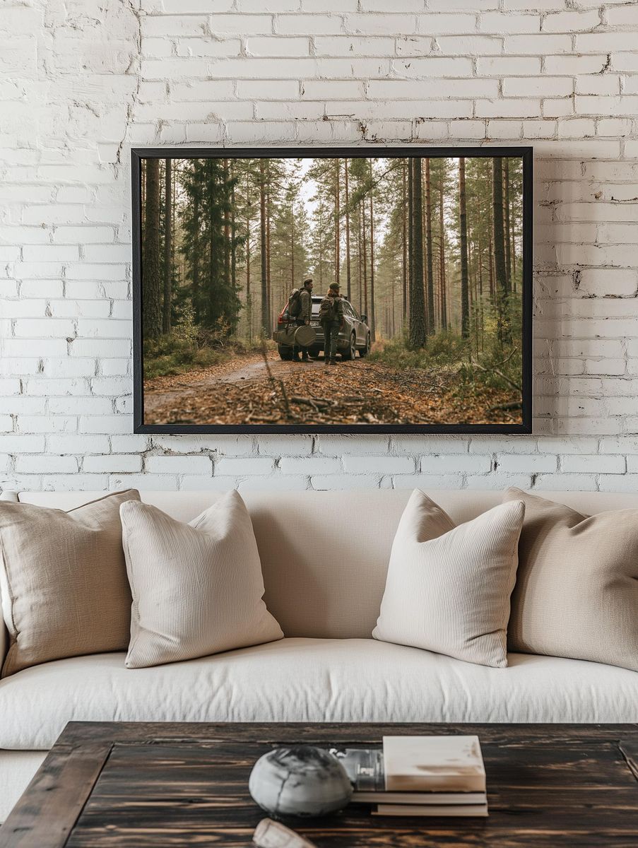 Forest Road Adventure Photography Poster. — room view 1