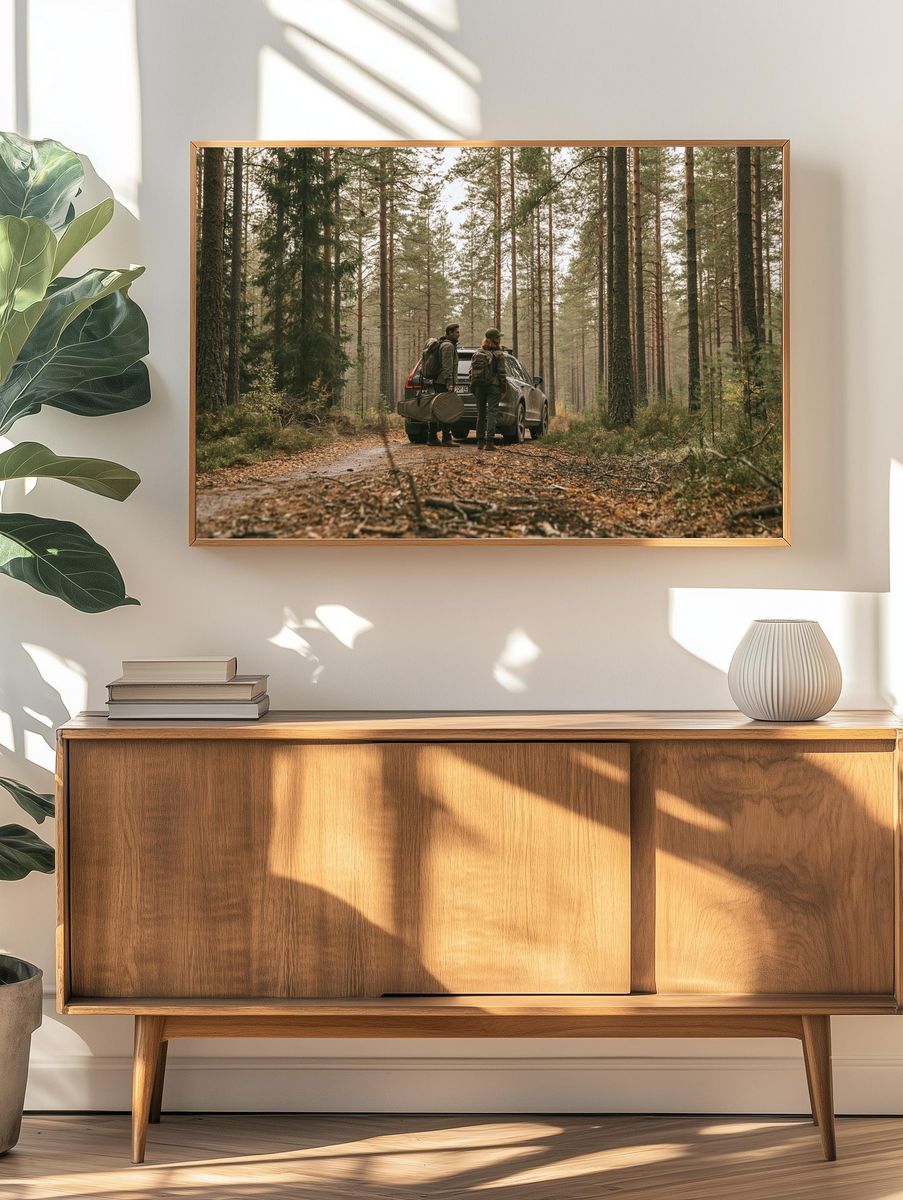 Forest Road Adventure Photography Poster. — room view 3