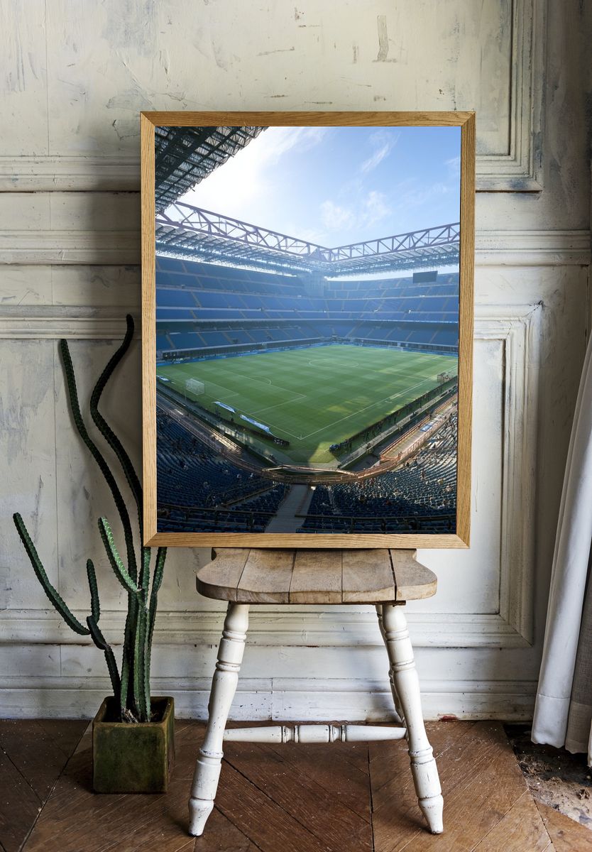 Empty Football Stadium Photography Poster. — room view 1