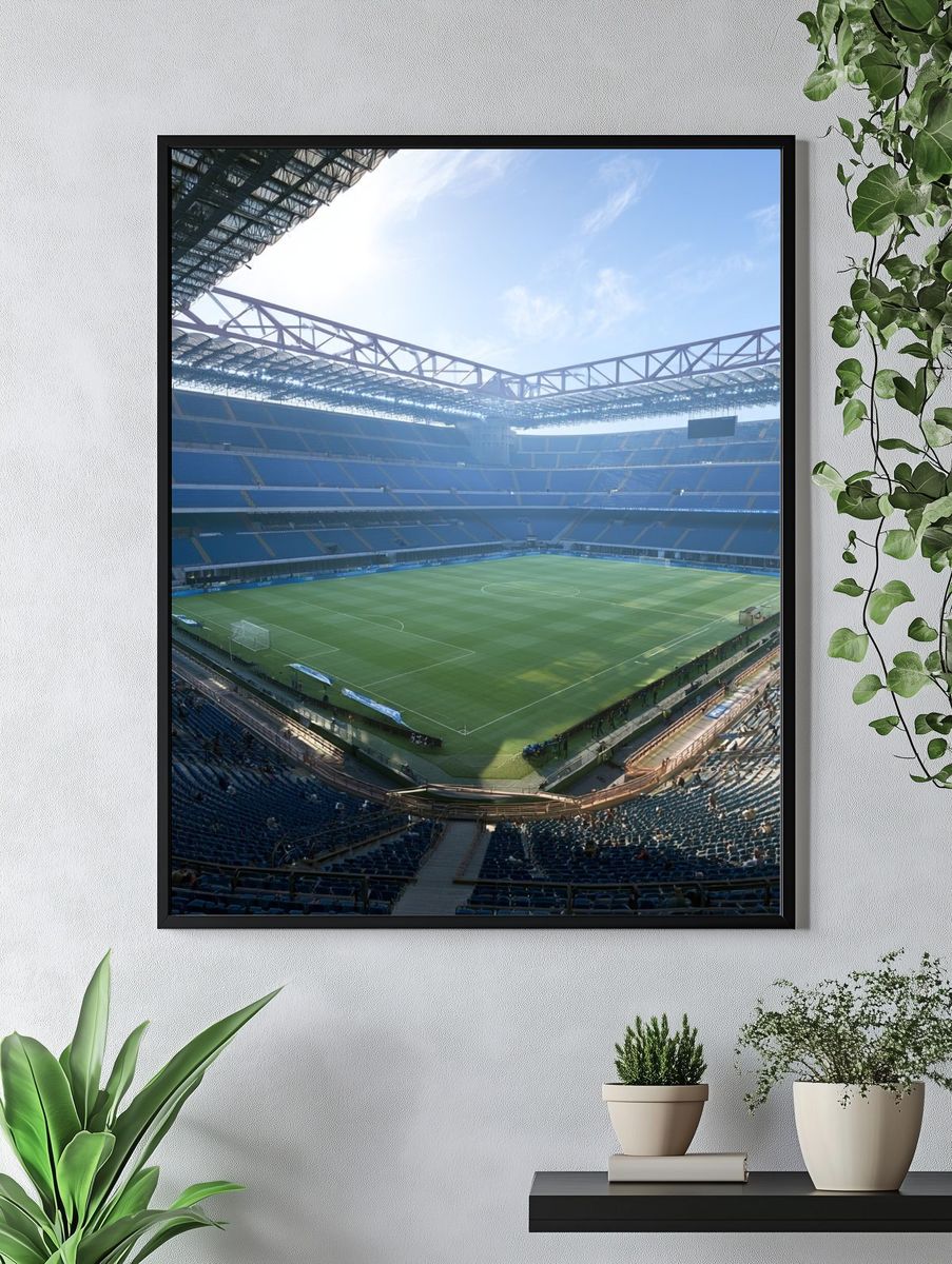 Empty Football Stadium Photography Poster. — room view 4