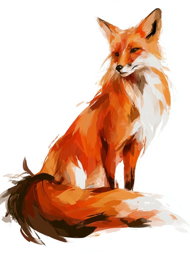 Fox Watercolor Poster. poster detail