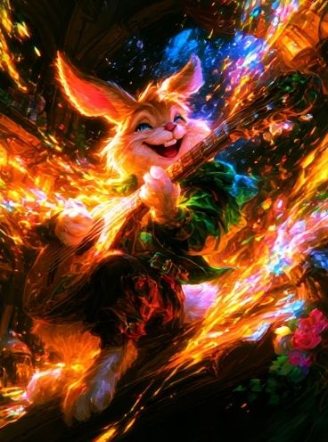 Enchanted Fox Digital Art Poster. poster — illustration art