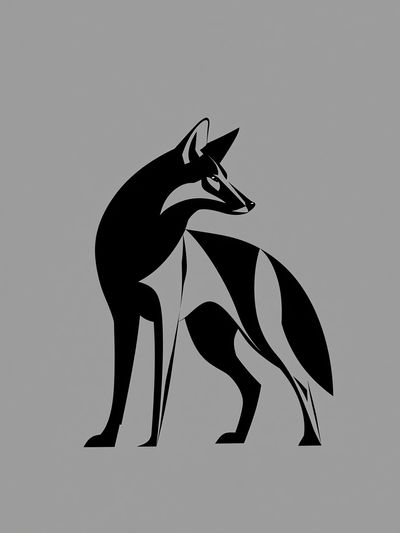 Geometric Fox Minimalist Poster. poster