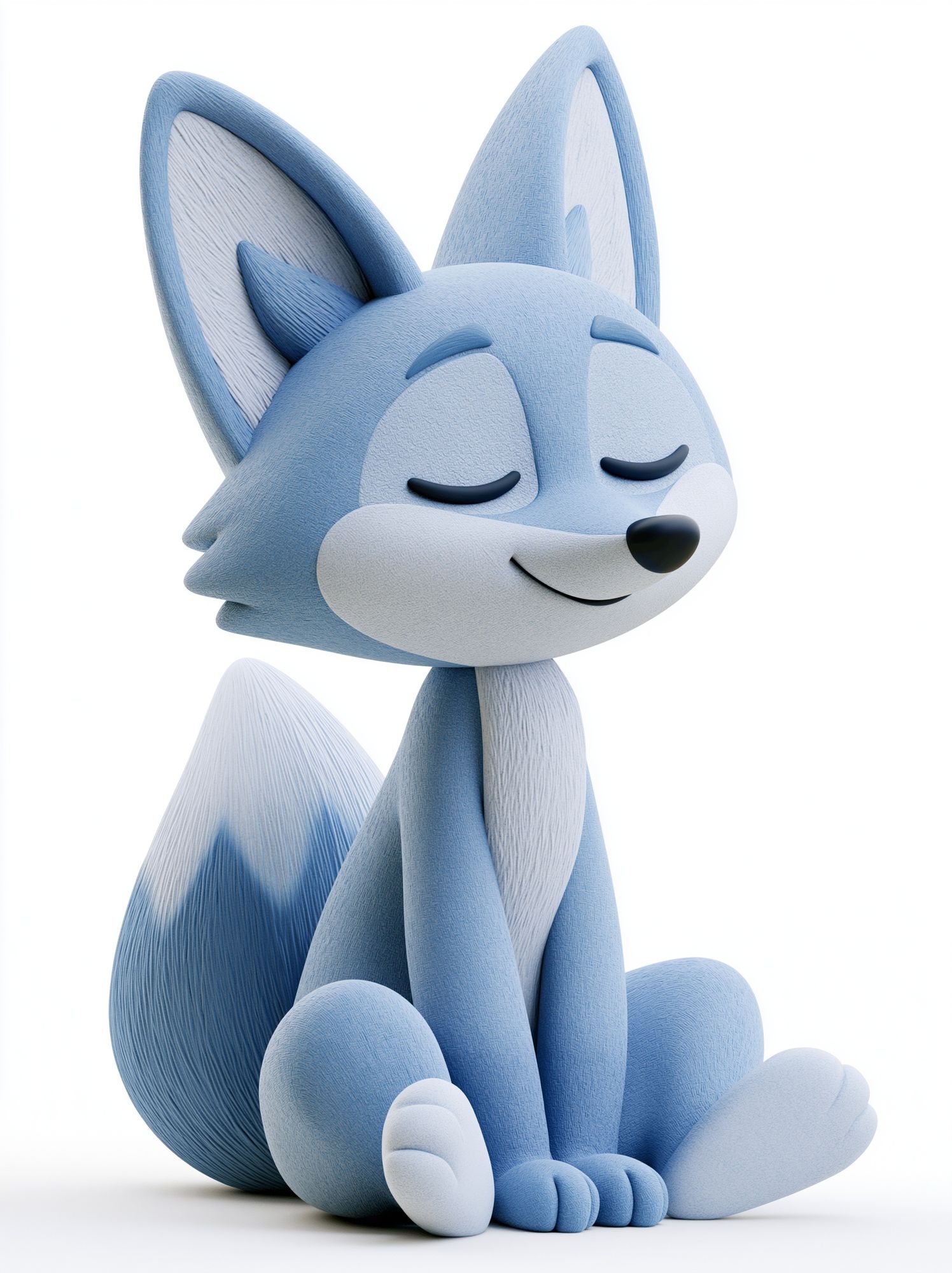 Sleeping Blue Fox Illustration Poster. poster detail