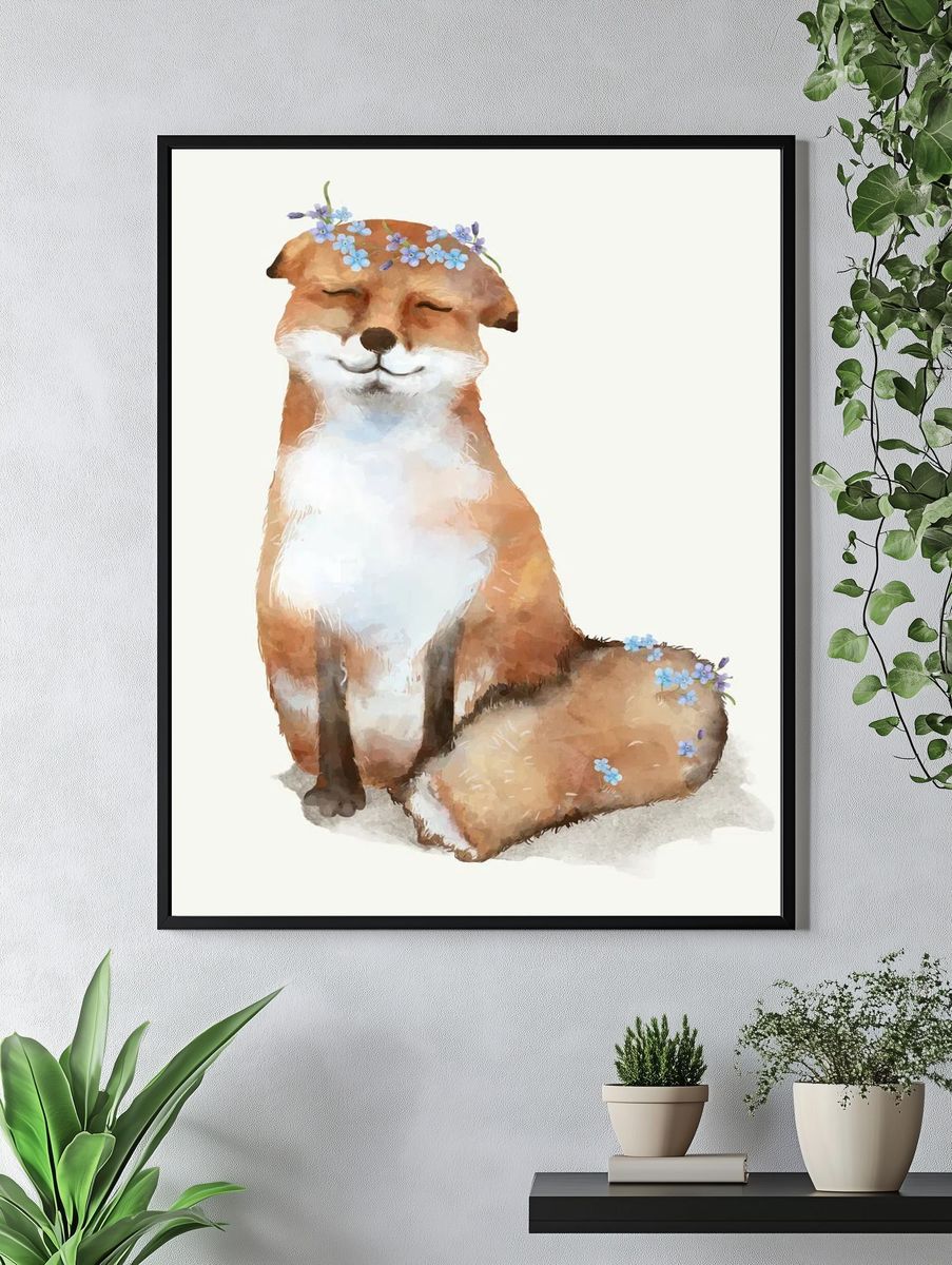 Illustration of a baby fox. — room view 4