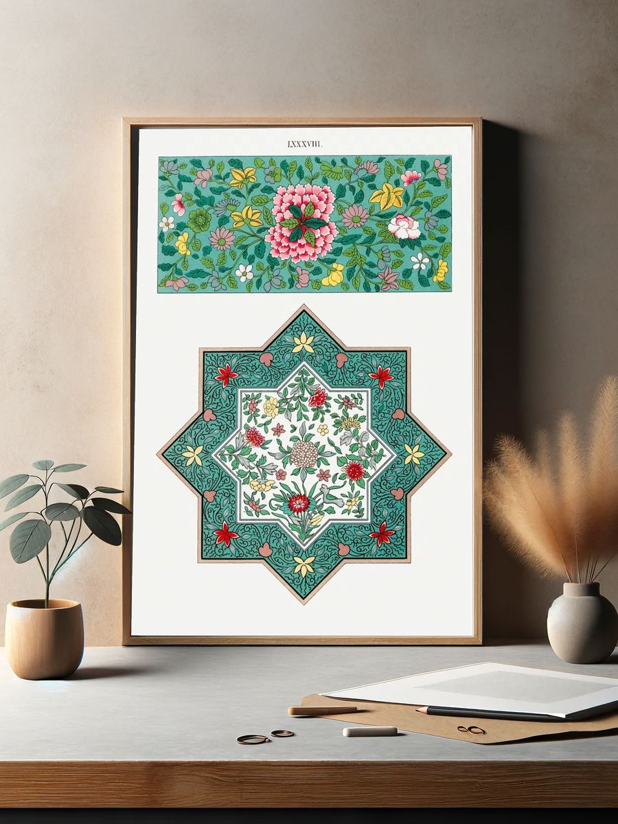 Floral Pattern Art Print. — room view 2
