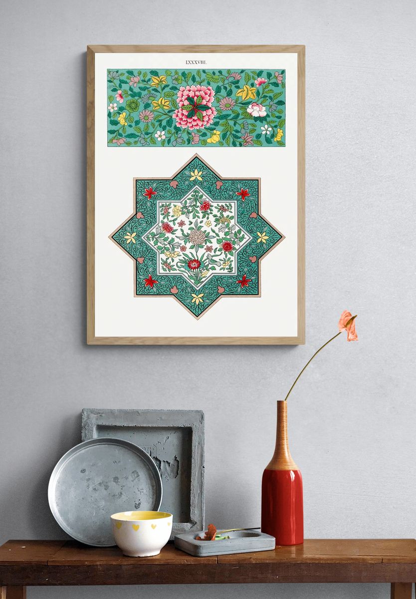 Floral Pattern Art Print. — room view 3