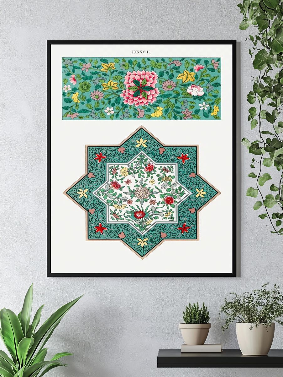 Floral Pattern Art Print. — room view 4