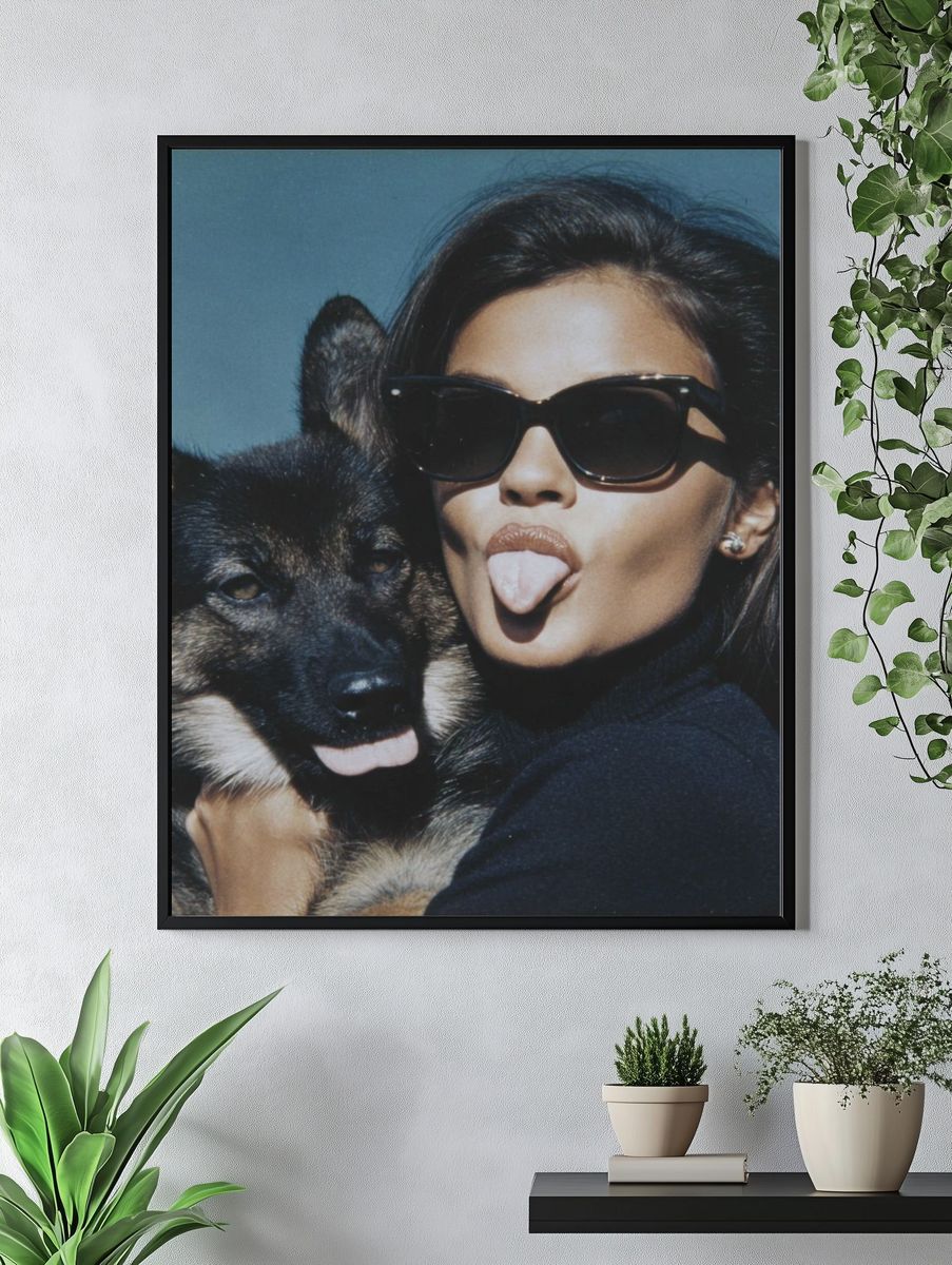 Fashion Portrait with German Shepherd Poster. — room view 4