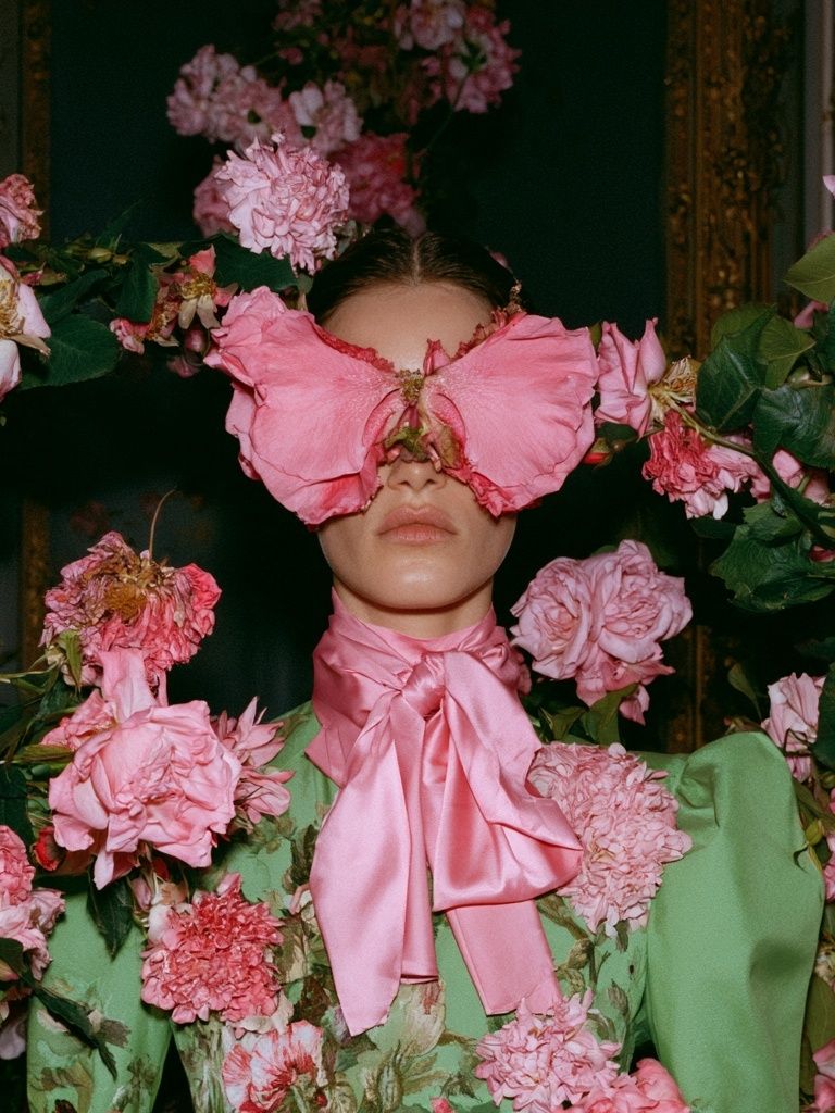 Floral Fashion Portrait Poster. poster detail