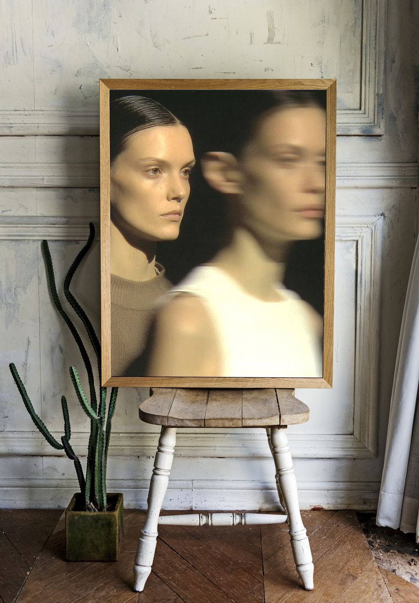 Blurred Fashion Portrait Poster. — room view 1
