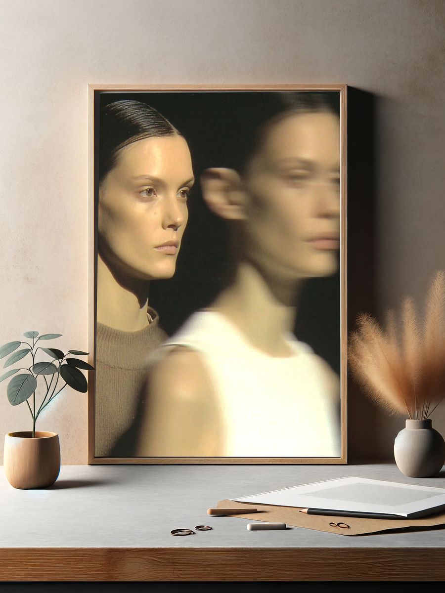 Blurred Fashion Portrait Poster. — room view 2