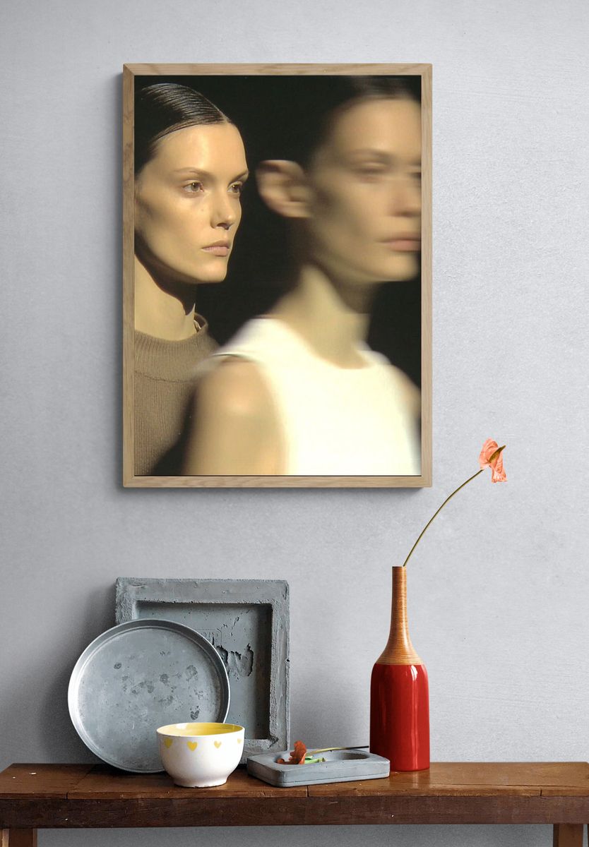 Blurred Fashion Portrait Poster. — room view 3