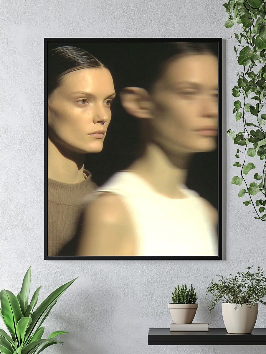 Blurred Fashion Portrait Poster. — room view 4