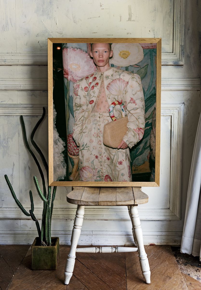 Floral Fashion Portrait Poster. room preview