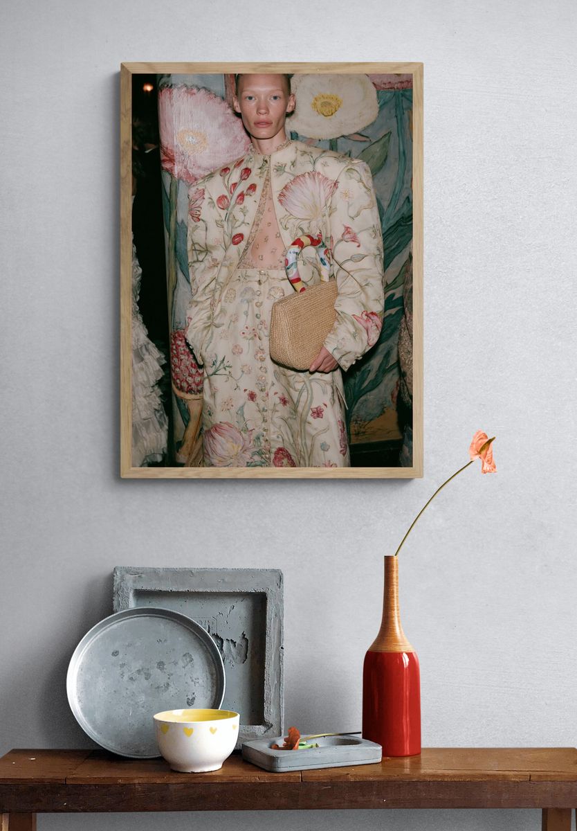 Floral Fashion Portrait Poster. — room view 3
