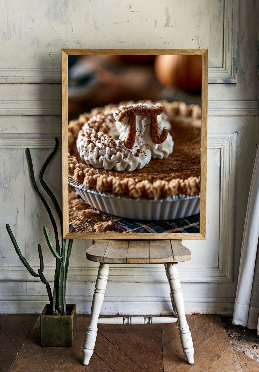Pumpkin Pie Dessert Photography Poster. room preview