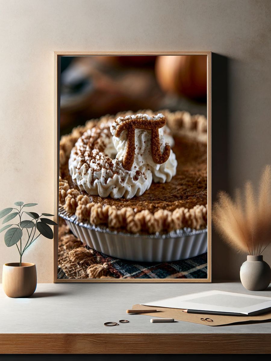 Pumpkin Pie Dessert Photography Poster. — room view 2