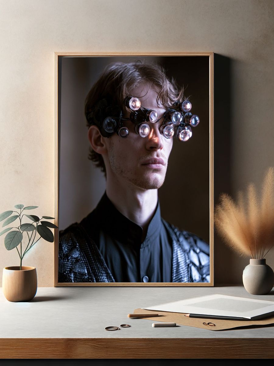 Futuristic Portrait Photography Poster. — room view 2
