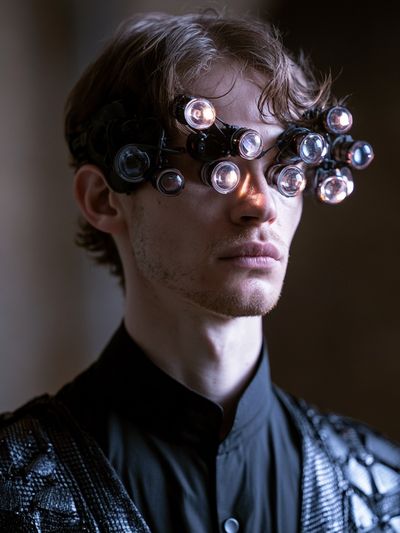 Futuristic Portrait Photography Poster. poster