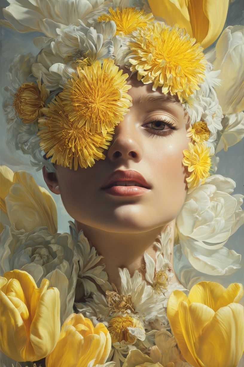 Floral Portrait — Fine Art Print. poster detail