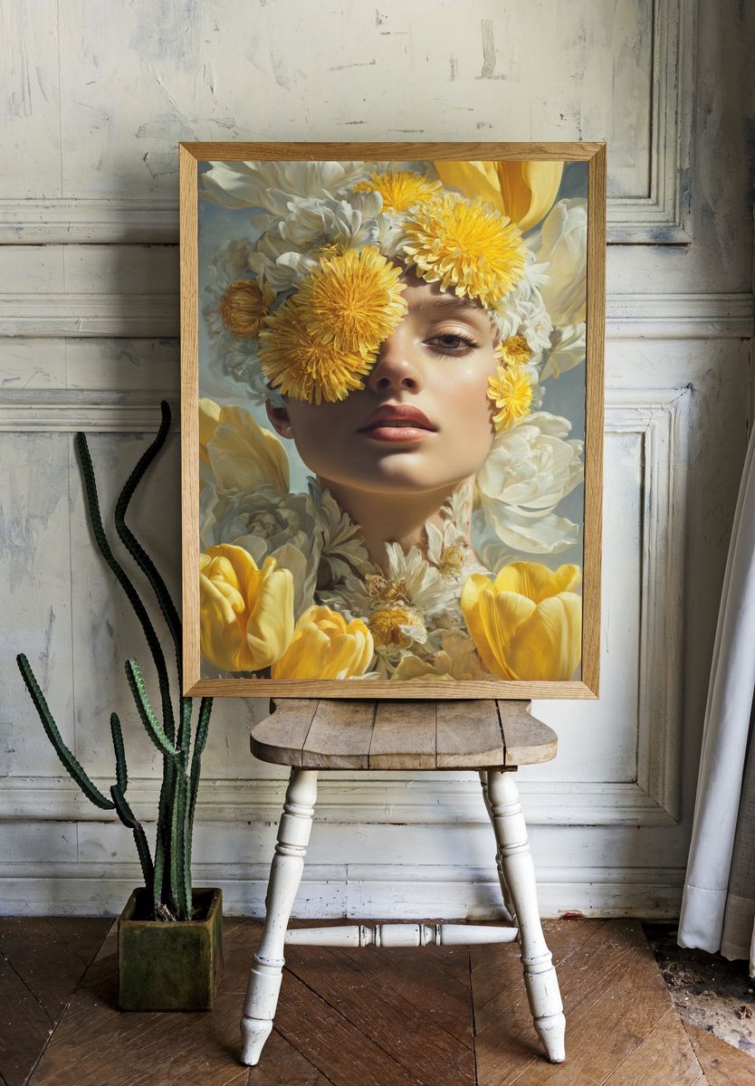 Floral Portrait — Fine Art Print. — room view 1