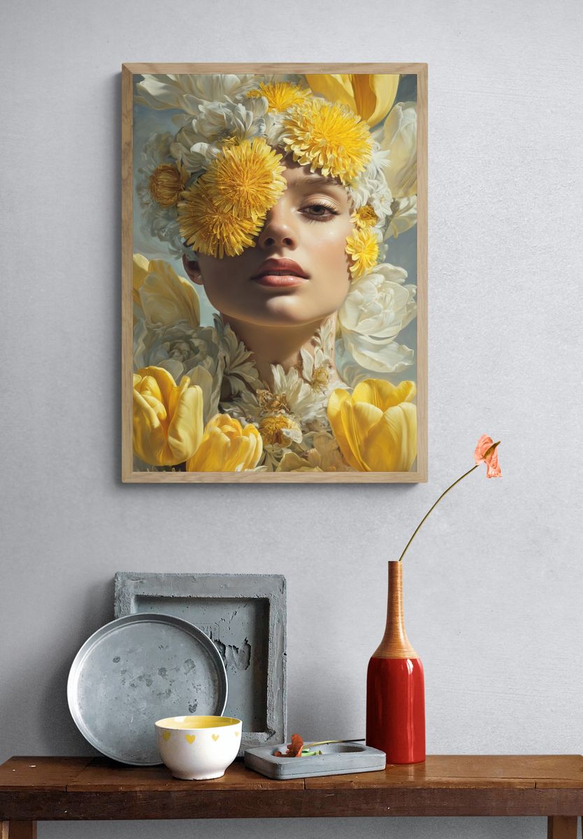 Floral Portrait — Fine Art Print. — room view 3