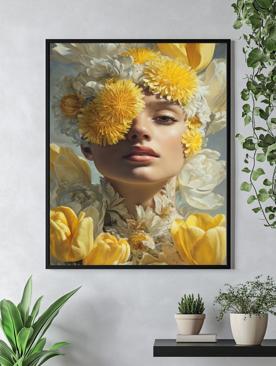Floral Portrait — Fine Art Print. — room view 4