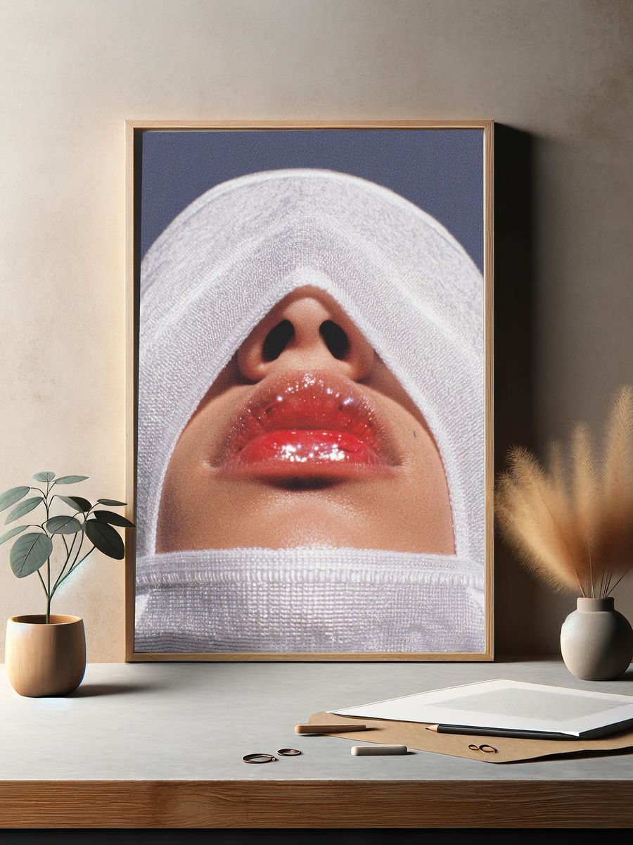Glossy Lips — Fashion Photography Print. — room view 2