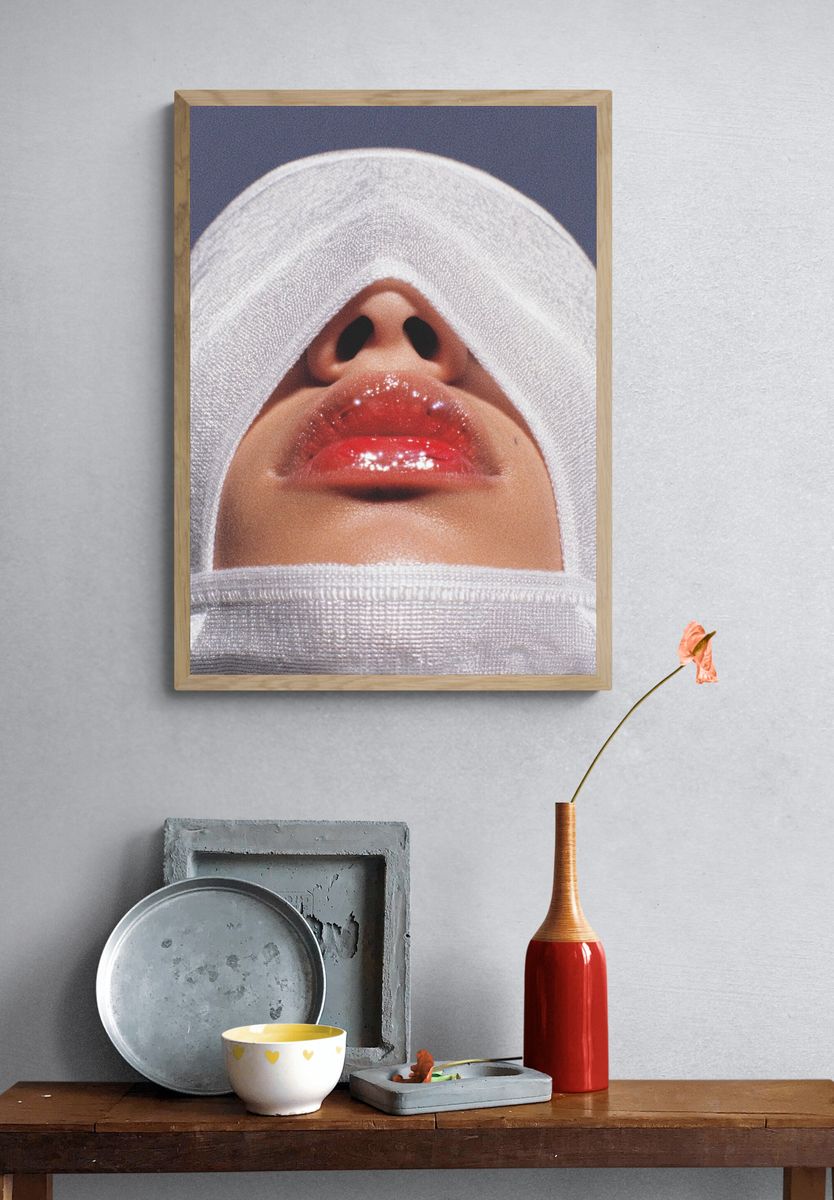 Glossy Lips — Fashion Photography Print. — room view 3