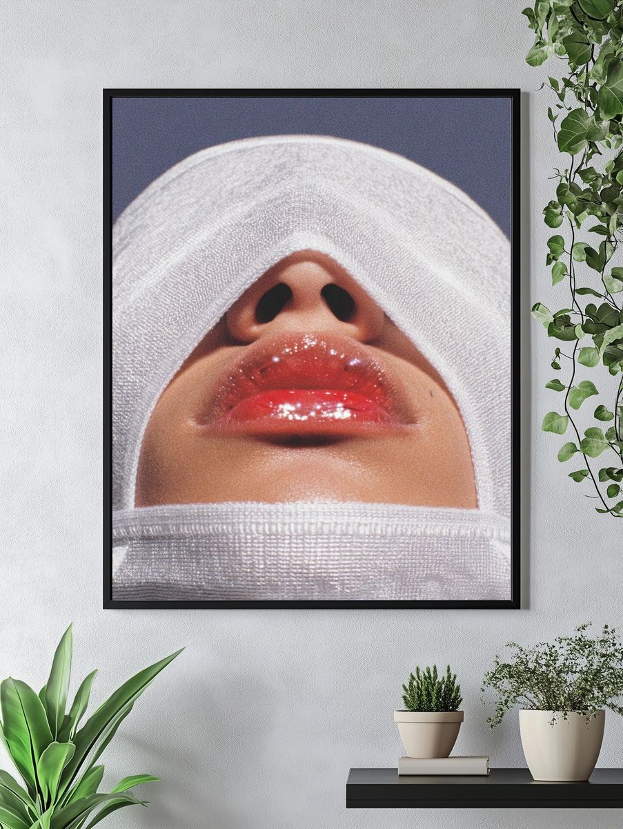 Glossy Lips — Fashion Photography Print. — room view 4