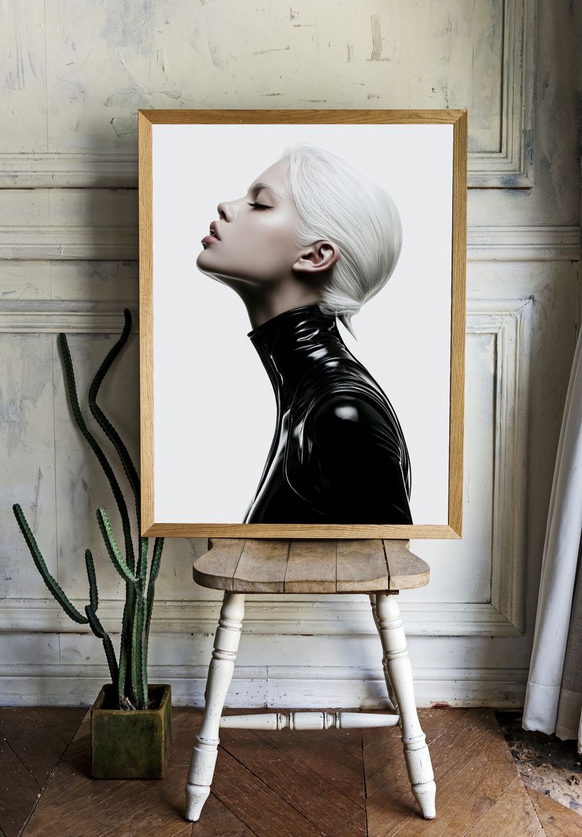 Futuristic Portrait — Fashion Print. — room view 1