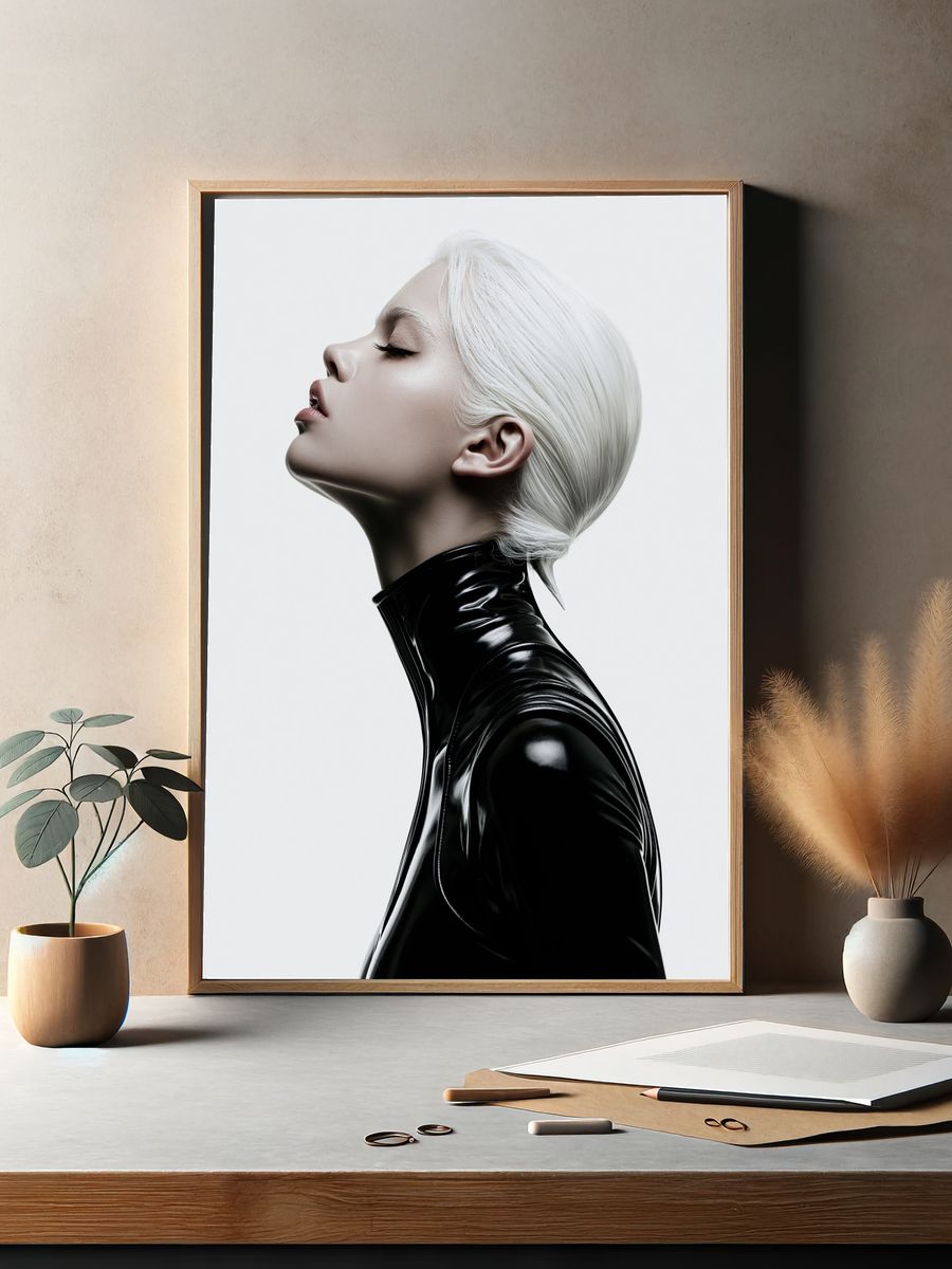 Futuristic Portrait — Fashion Print. — room view 2