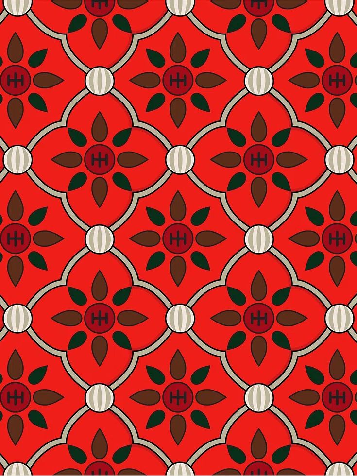 Floral Pattern — Retro Print. poster detail
