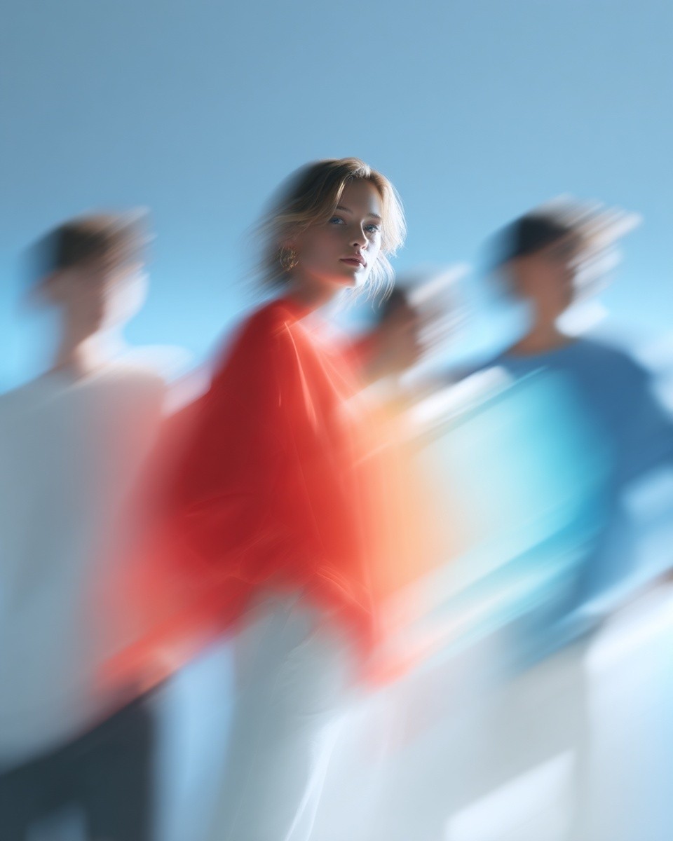 Dynamic Fashion Portrait Poster. poster detail