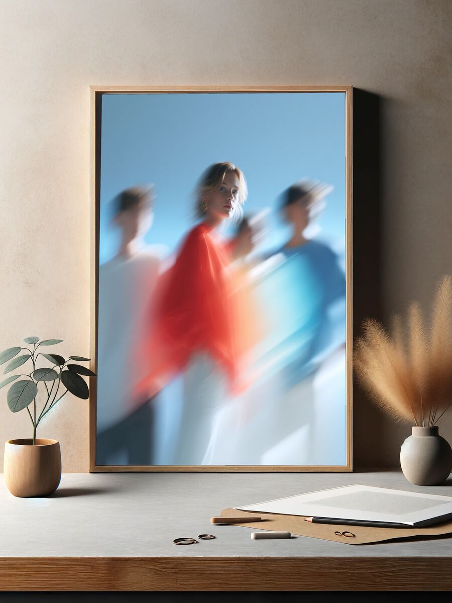 Dynamic Fashion Portrait Poster. — room view 2