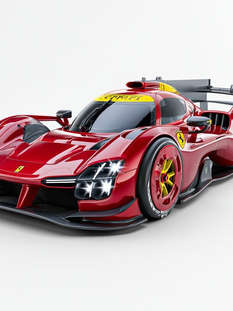 Ferrari Race Car Photography Poster. poster detail