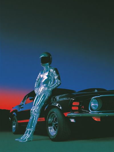 Futuristic Racer — Retro Print