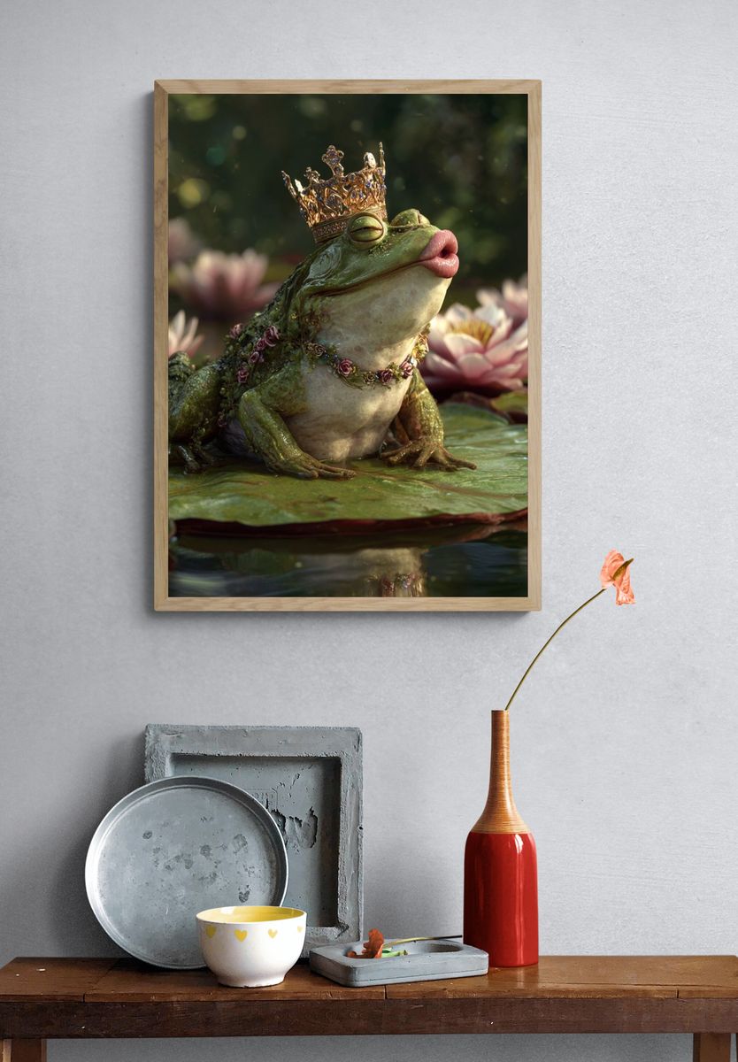 Royal Frog — Illustration Print. — room view 3