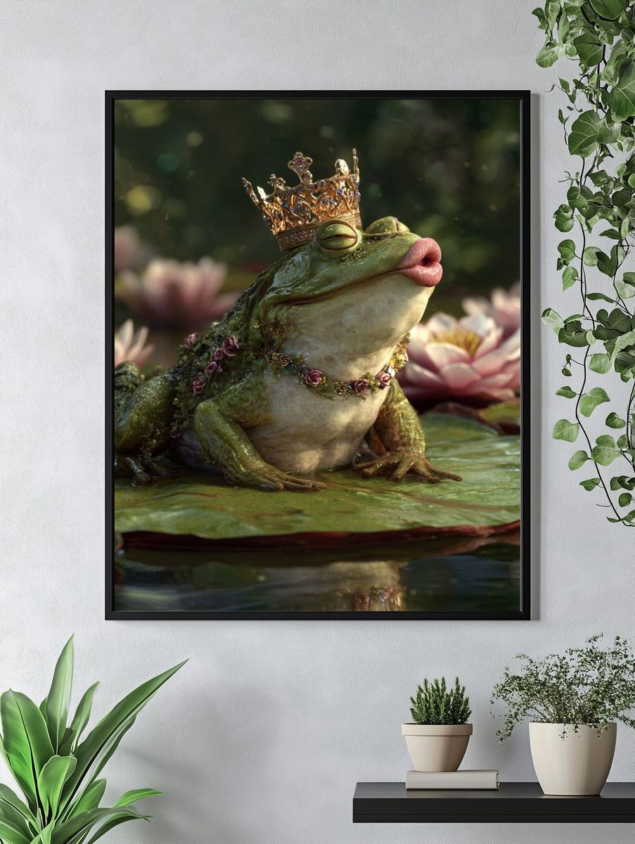 Royal Frog — Illustration Print. — room view 4