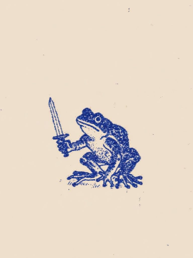 Frog with Sword — Illustration Print. poster detail