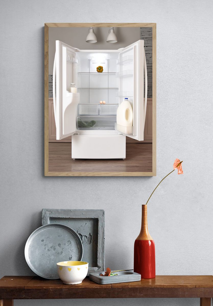 Open Refrigerator — Photography Print. — room view 3