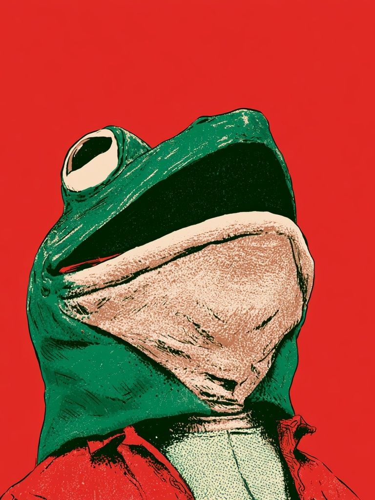 Frog Pop Art Poster. poster detail