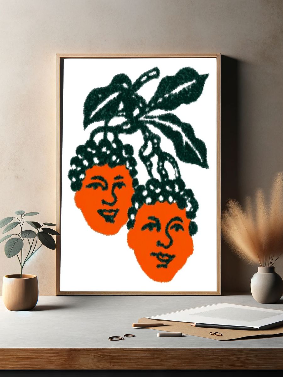 Fruity Faces — Illustration Print. — room view 2