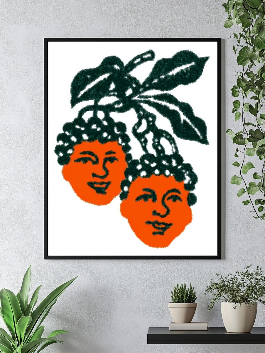 Fruity Faces — Illustration Print. — room view 4